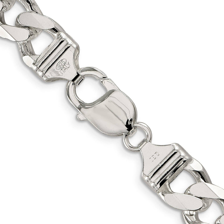 Lovely Rita's Bracelets Silver 10.50-mm Solid Pave Link Curb Chain