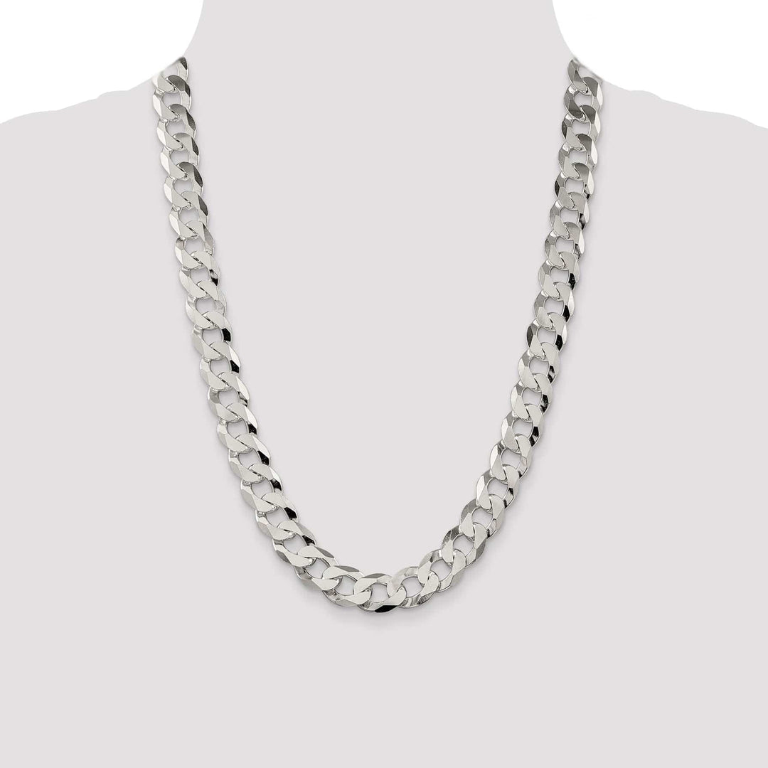 Lovely Rita's Bracelets Silver 13.00-mm Solid Beveled Link Curb Chain
