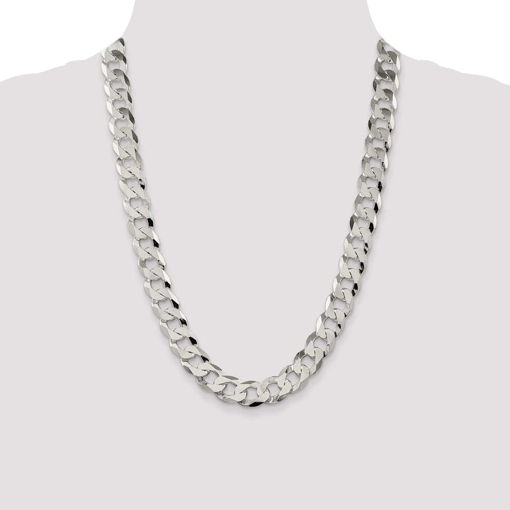 Lovely Rita's Bracelets Silver 13.00-mm Solid Beveled Link Curb Chain