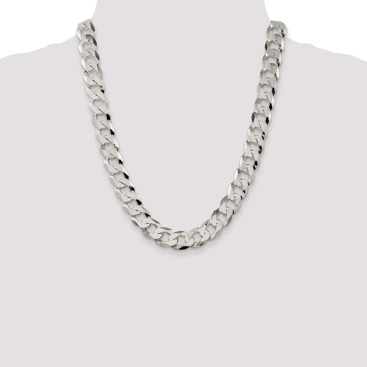 Lovely Rita's Bracelets Silver 13.00-mm Solid Beveled Link Curb Chain