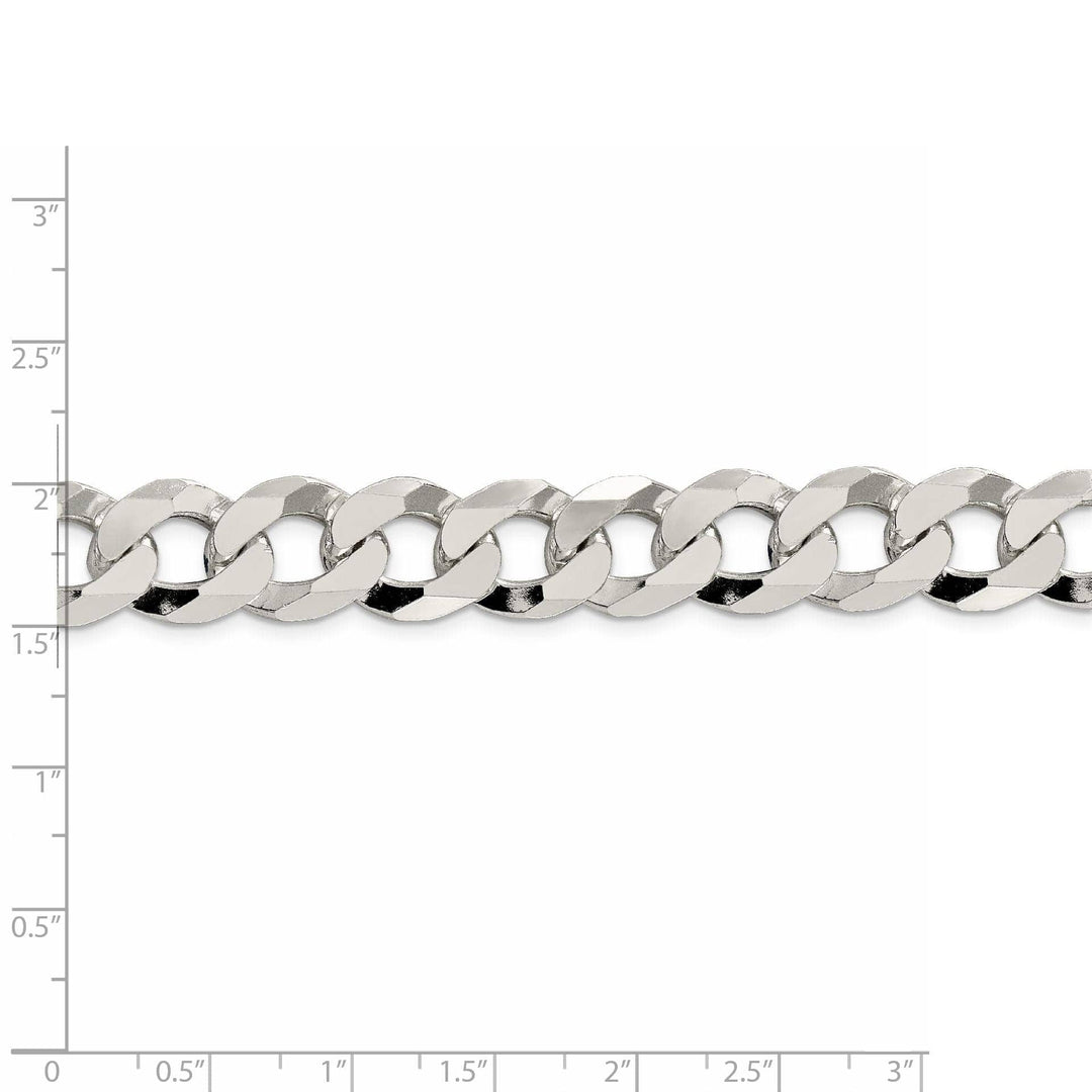 Lovely Rita's Bracelets Silver 13.00-mm Solid Beveled Link Curb Chain