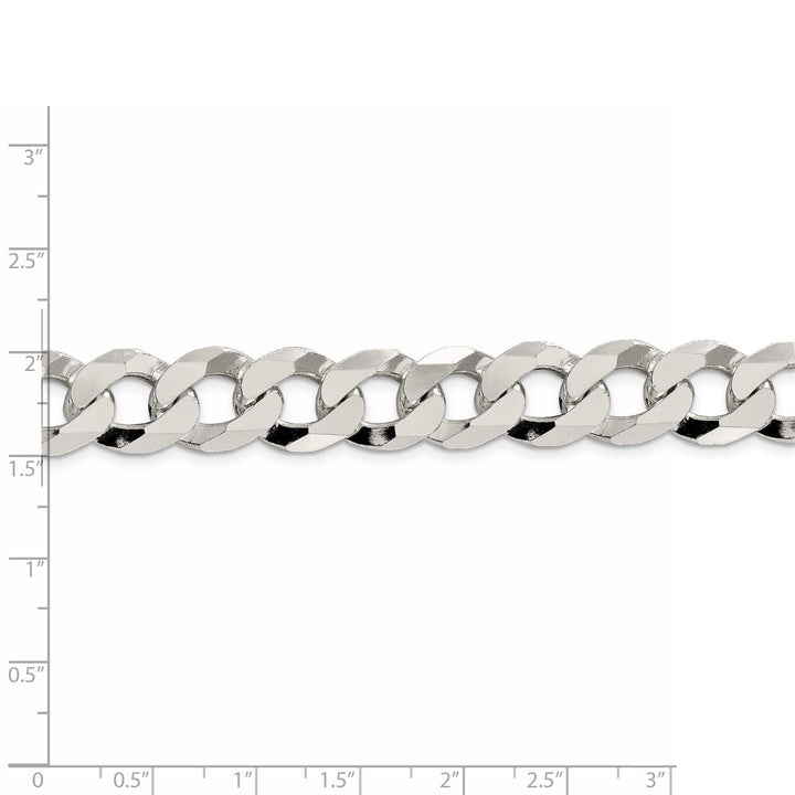 Lovely Rita's Bracelets Silver 13.00-mm Solid Beveled Link Curb Chain