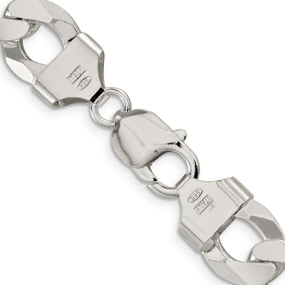 Lovely Rita's Bracelets Silver 13.00-mm Solid Beveled Link Curb Chain