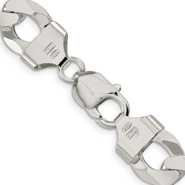 Lovely Rita's Bracelets Silver 13.00-mm Solid Beveled Link Curb Chain