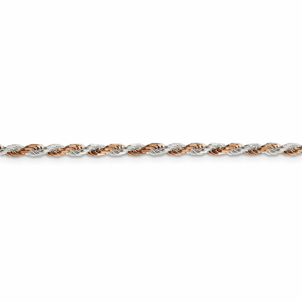 Lovely Rita's Bracelets Silver 2.50-mm Rose Vermeil D.C Rope Chain