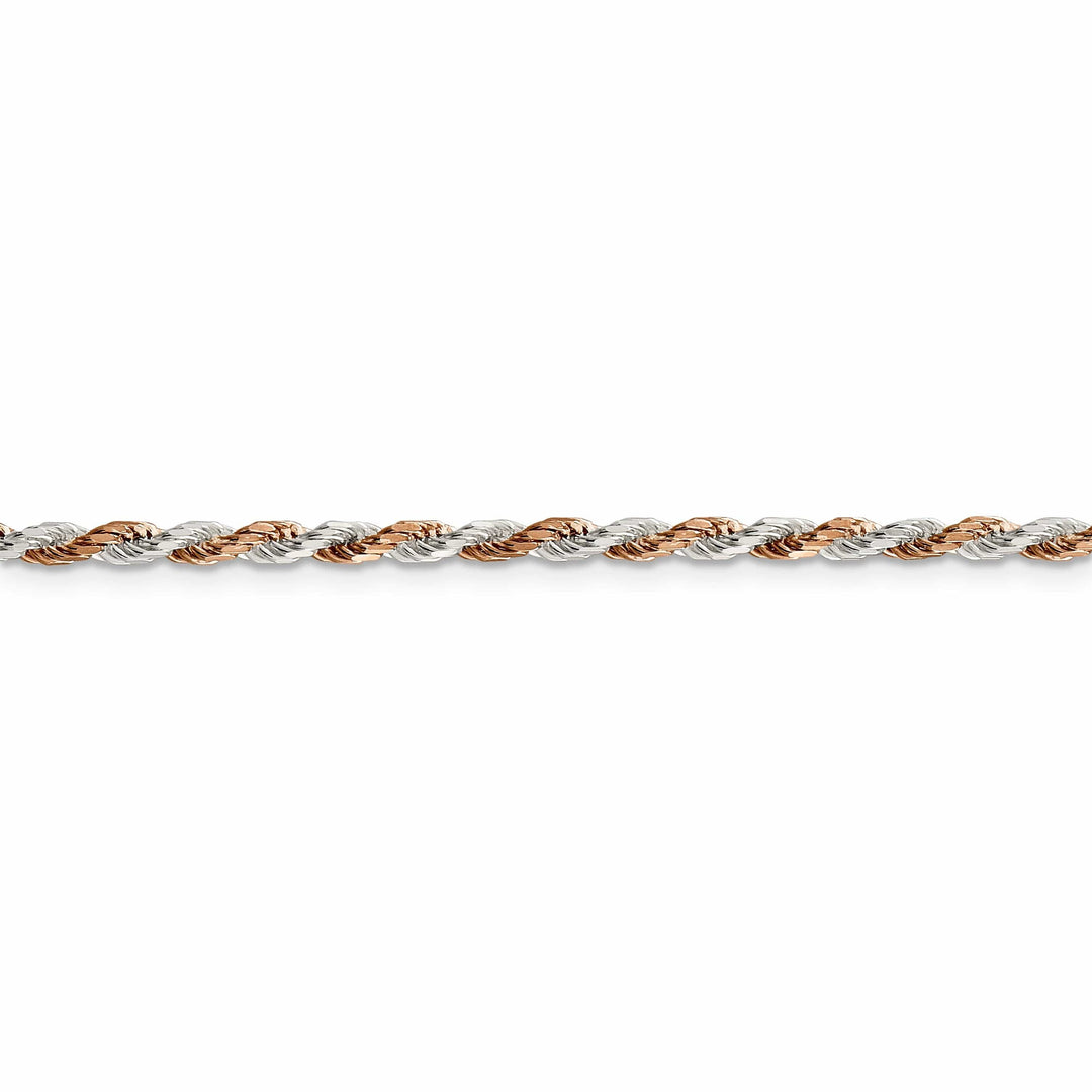 Lovely Rita's Bracelets Silver 2.50-mm Rose Vermeil D.C Rope Chain