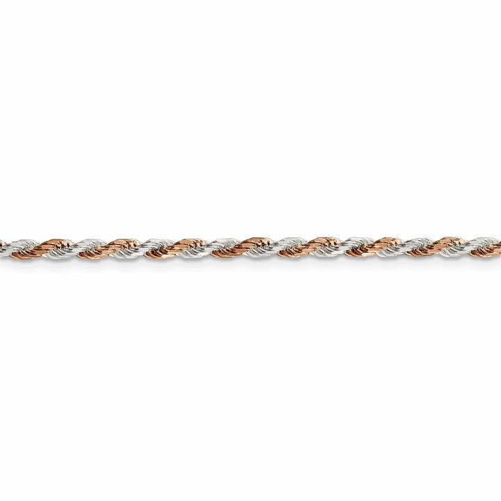 Lovely Rita's Bracelets Silver 2.50-mm Rose Vermeil D.C Rope Chain