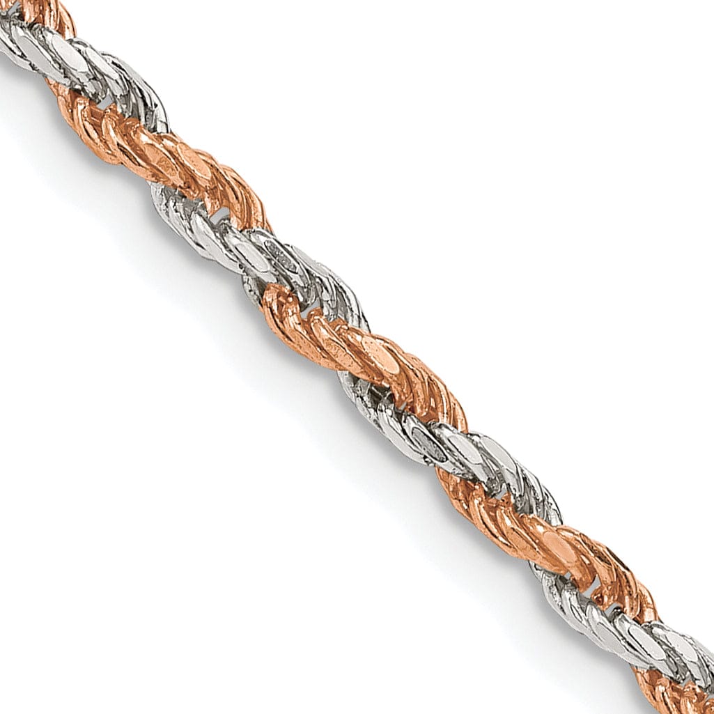 Lovely Rita's Bracelets Silver 2.50-mm Rose Vermeil D.C Rope Chain