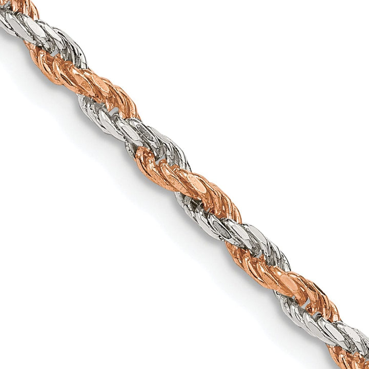 Lovely Rita's Bracelets Silver 2.50-mm Rose Vermeil D.C Rope Chain