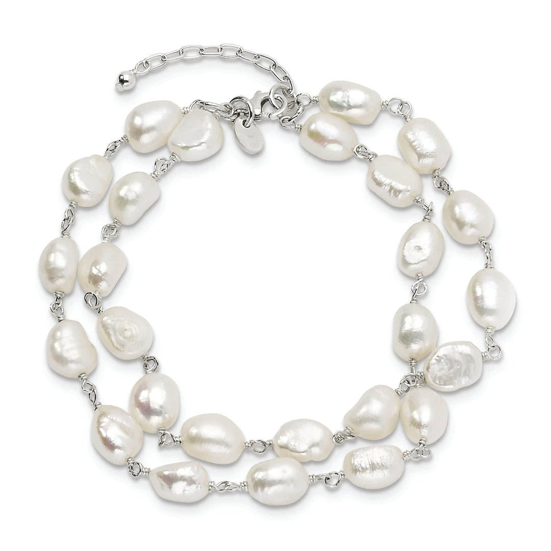 Lovely Rita's Bracelets Silver 2-Strand Fresh Water Pearl Bracelet