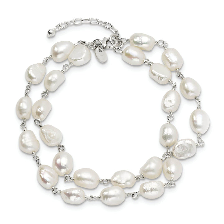 Lovely Rita's Bracelets Silver 2-Strand Fresh Water Pearl Bracelet