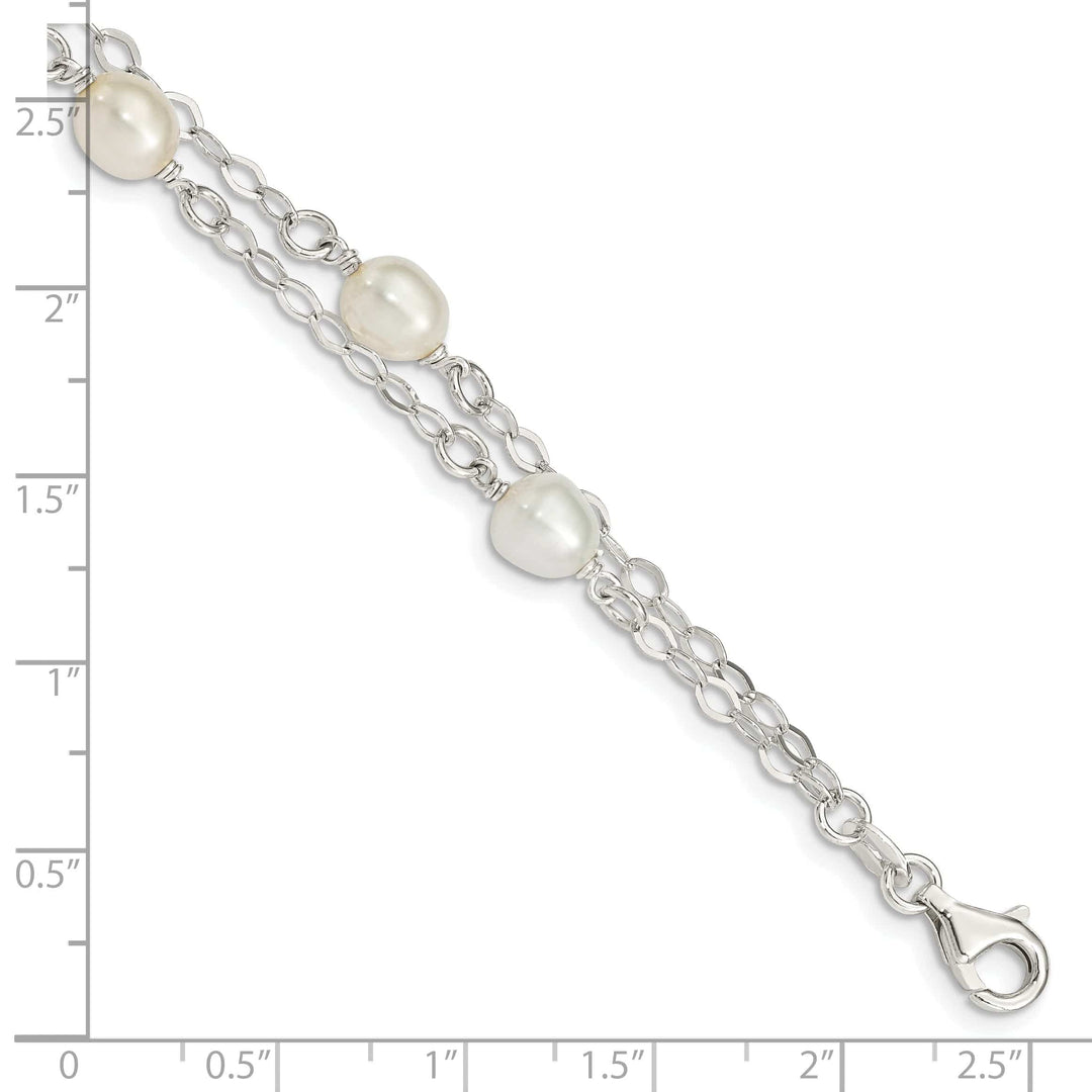 Lovely Rita's Bracelets Silver 2 Strand Fresh Water Pearl Bracelet