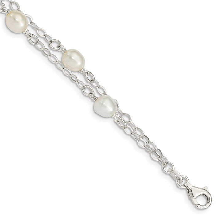Lovely Rita's Bracelets Silver 2 Strand Fresh Water Pearl Bracelet