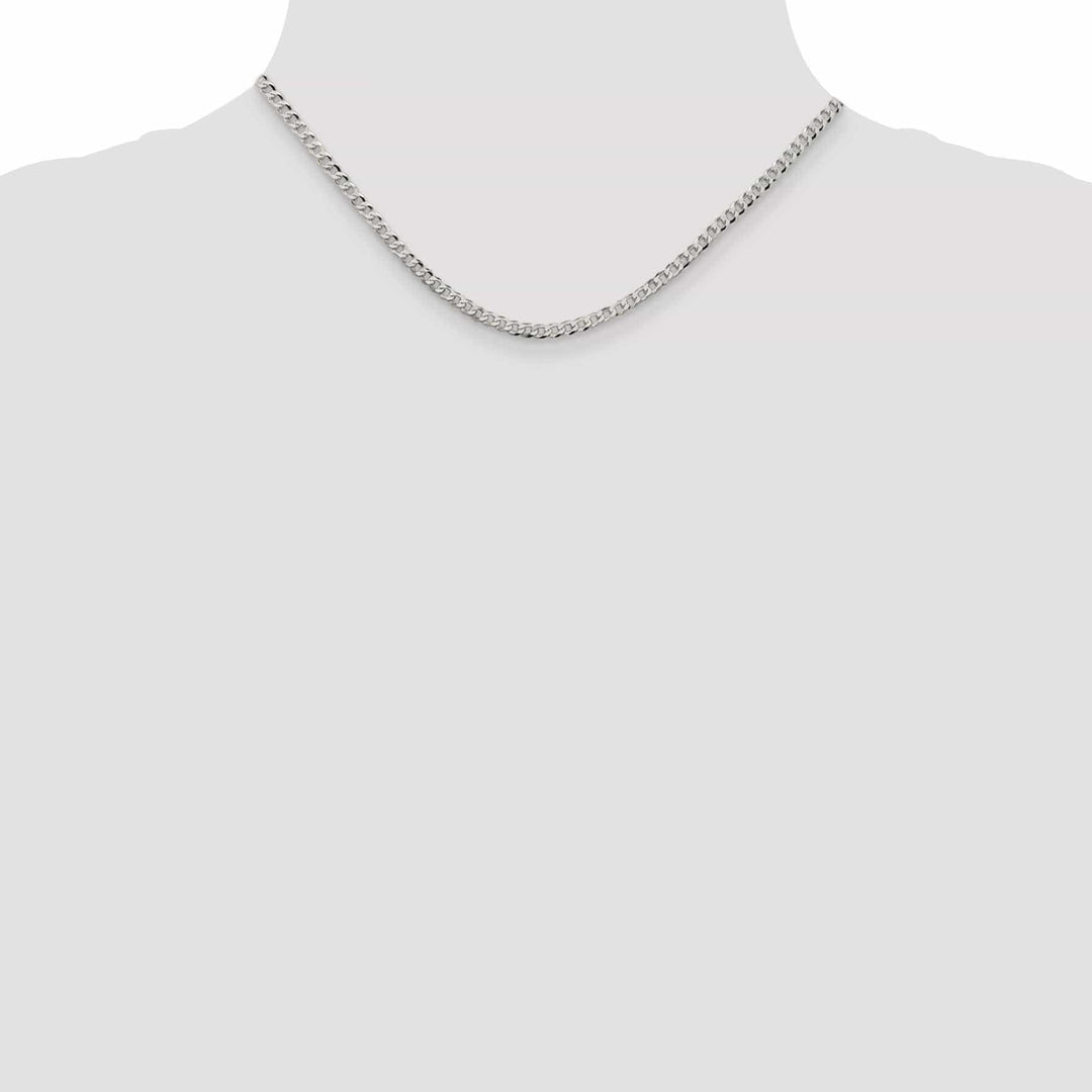 Lovely Rita's Bracelets Silver 3.20-mm Solid Beveled Link Curb Chain