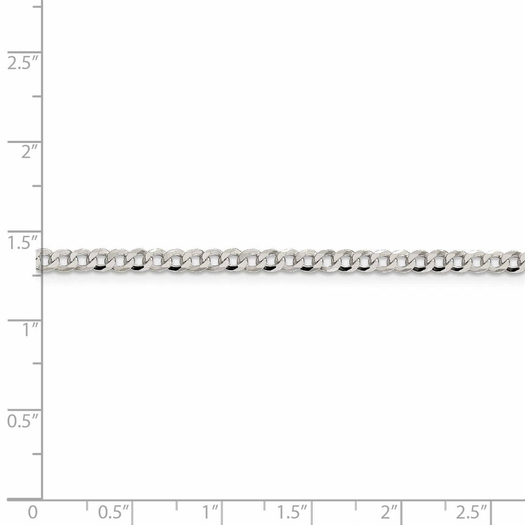 Lovely Rita's Bracelets Silver 3.20-mm Solid Beveled Link Curb Chain