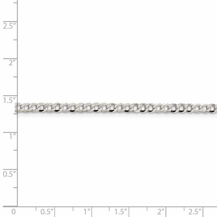 Lovely Rita's Bracelets Silver 3.20-mm Solid Beveled Link Curb Chain