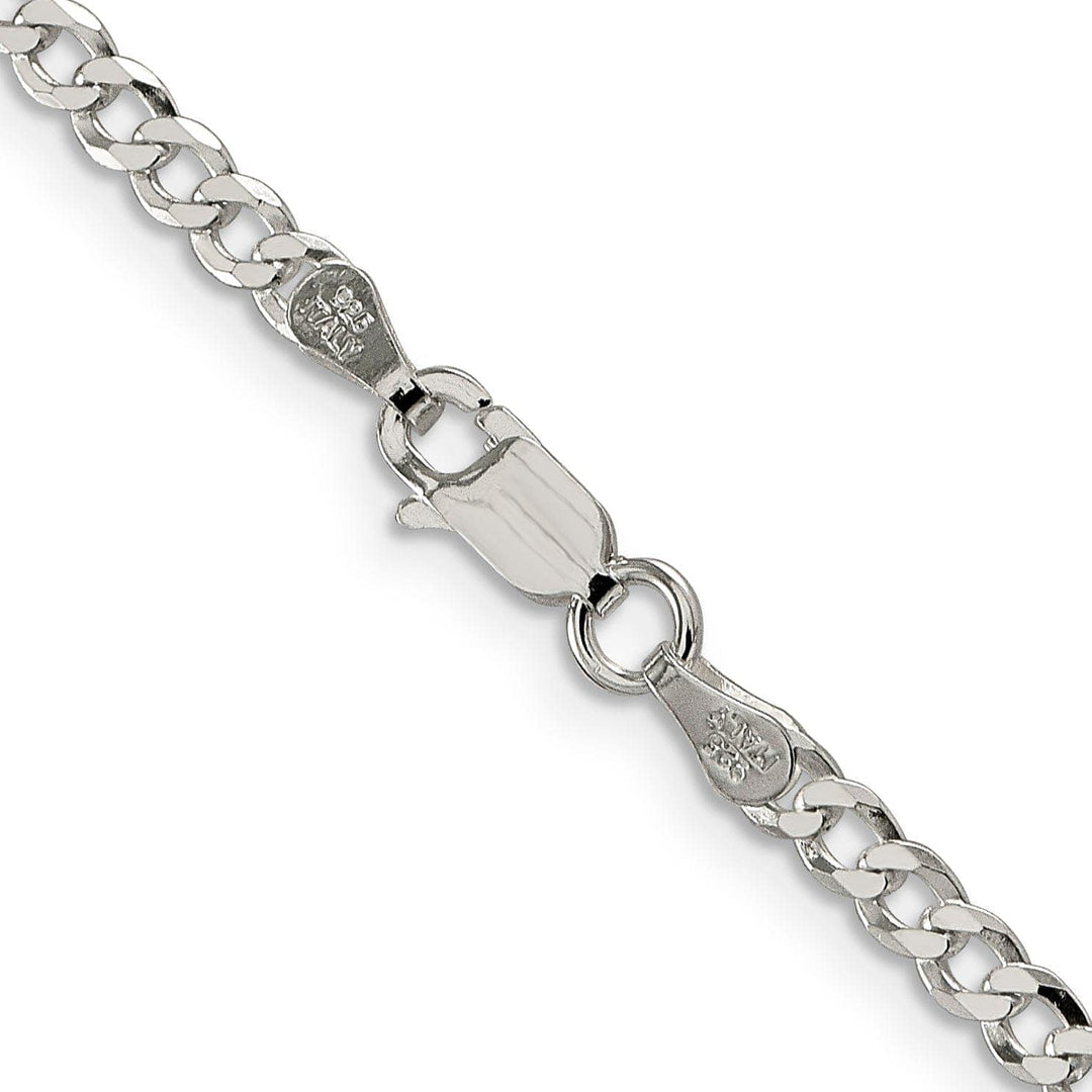 Lovely Rita's Bracelets Silver 3.20-mm Solid Beveled Link Curb Chain