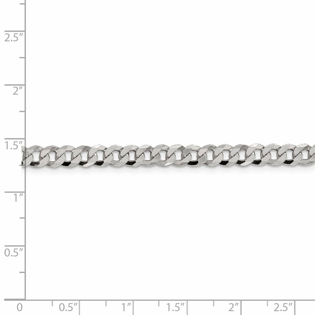 Lovely Rita's Bracelets Silver 4.50-mm Solid Beveled Link Curb Chain