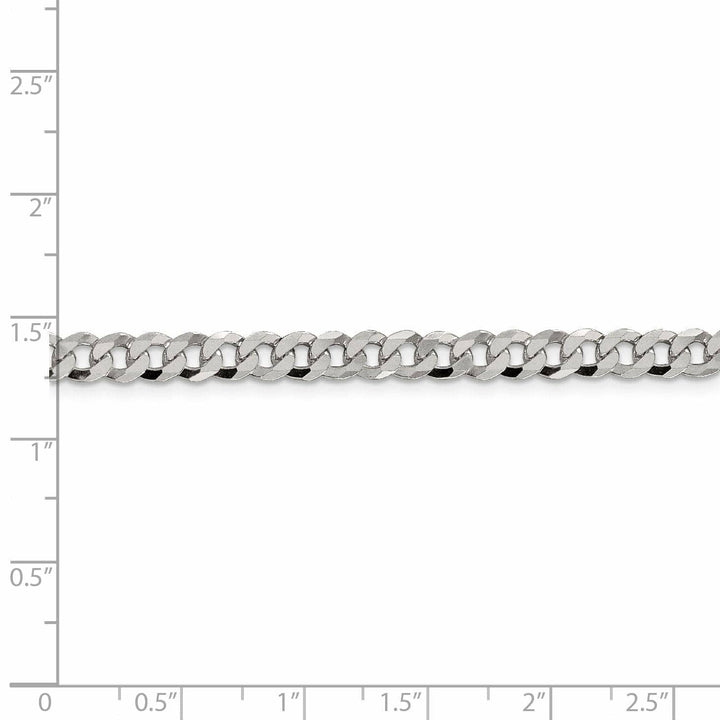 Lovely Rita's Bracelets Silver 4.50-mm Solid Beveled Link Curb Chain
