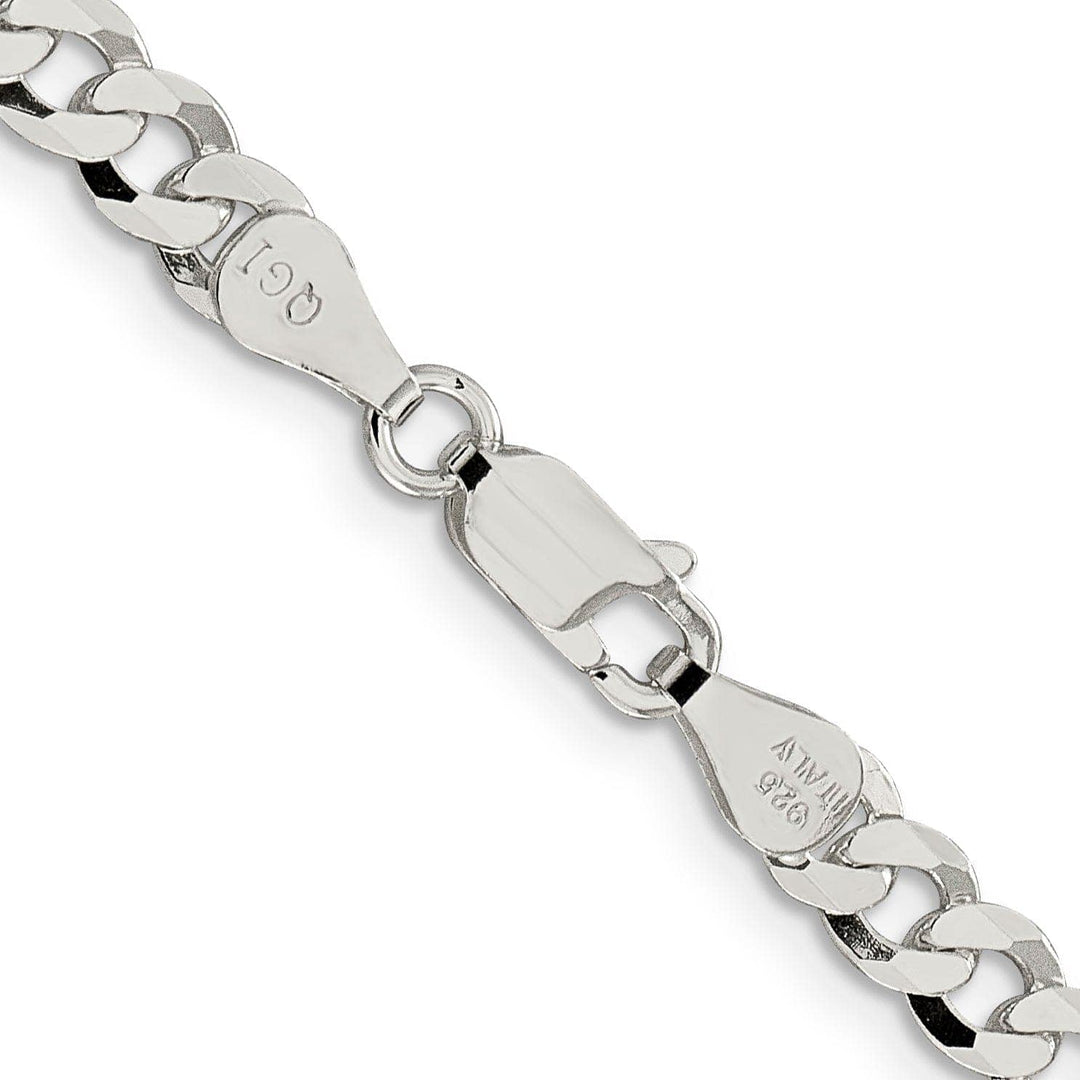 Lovely Rita's Bracelets Silver 4.50-mm Solid Beveled Link Curb Chain