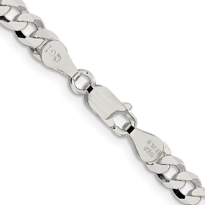 Lovely Rita's Bracelets Silver 4.50-mm Solid Beveled Link Curb Chain
