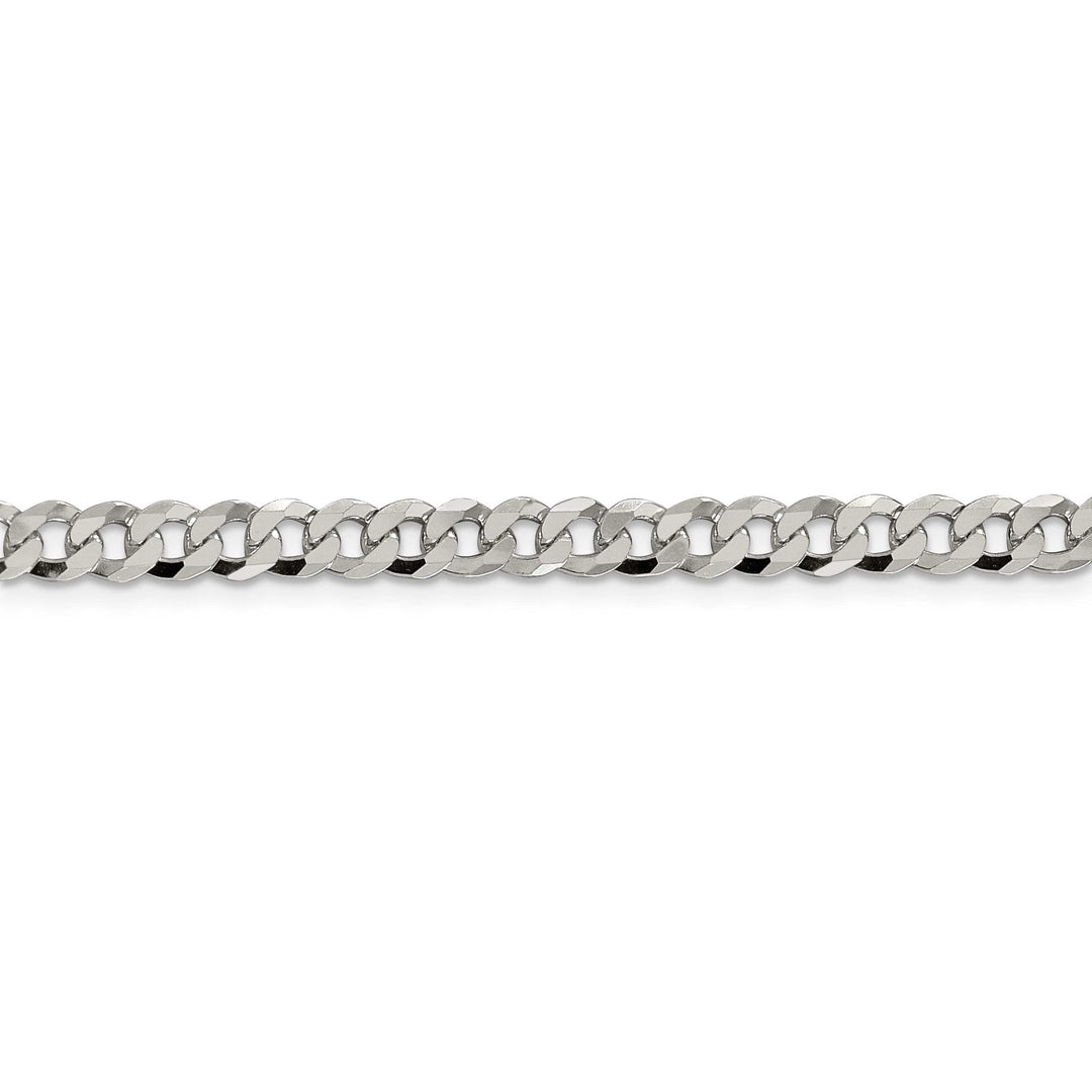 Lovely Rita's Bracelets Silver 4.50-mm Solid Beveled Link Curb Chain
