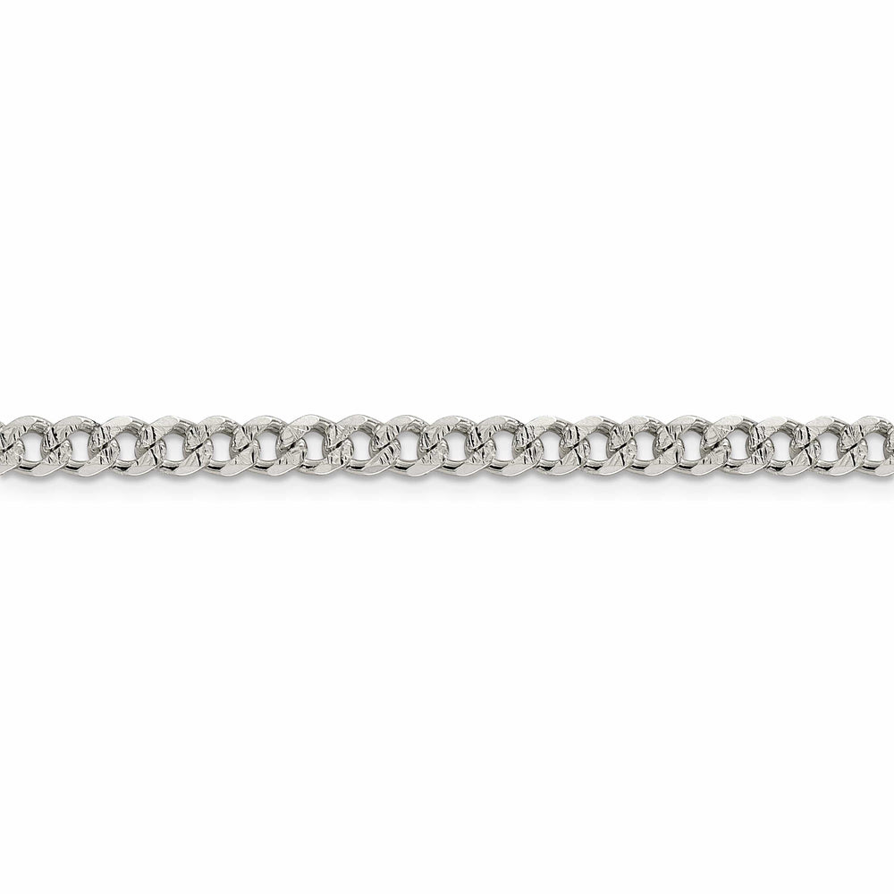 Lovely Rita's Bracelets Silver 4.50-mm Solid Pave Link Curb Chain