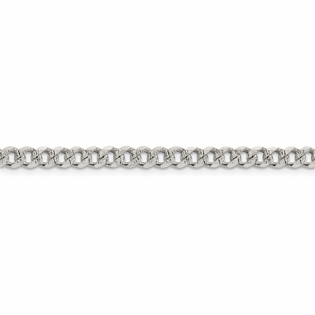 Lovely Rita's Bracelets Silver 4.50-mm Solid Pave Link Curb Chain