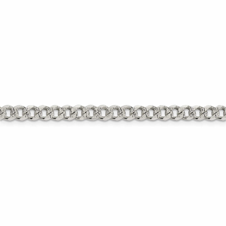 Lovely Rita's Bracelets Silver 4.50-mm Solid Pave Link Curb Chain
