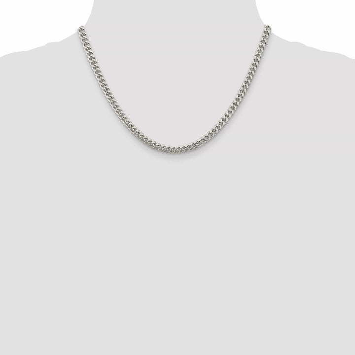 Lovely Rita's Bracelets Silver 5.00-mm Solid Domed Link Curb Chain