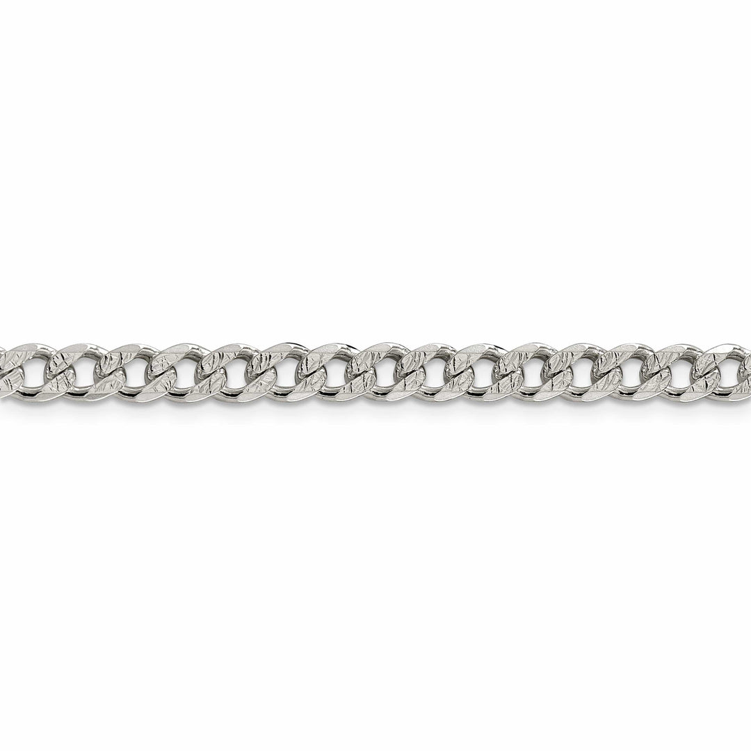 Lovely Rita's Bracelets Silver 5.50-mm Solid Pave Link Curb Chain