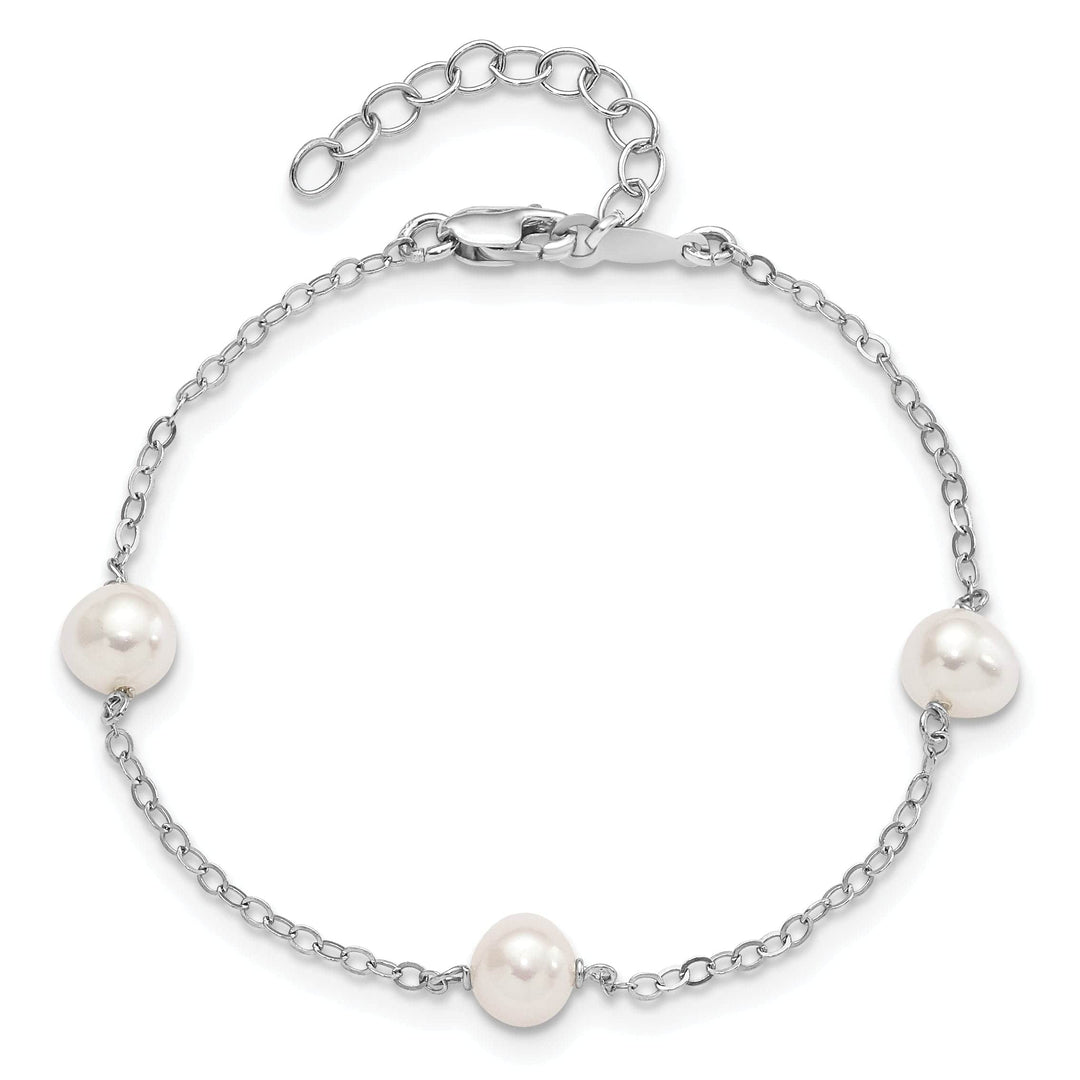 Lovely Rita's Bracelets Silver 5-6m Fresh Water Cultured Pearl Bracelet