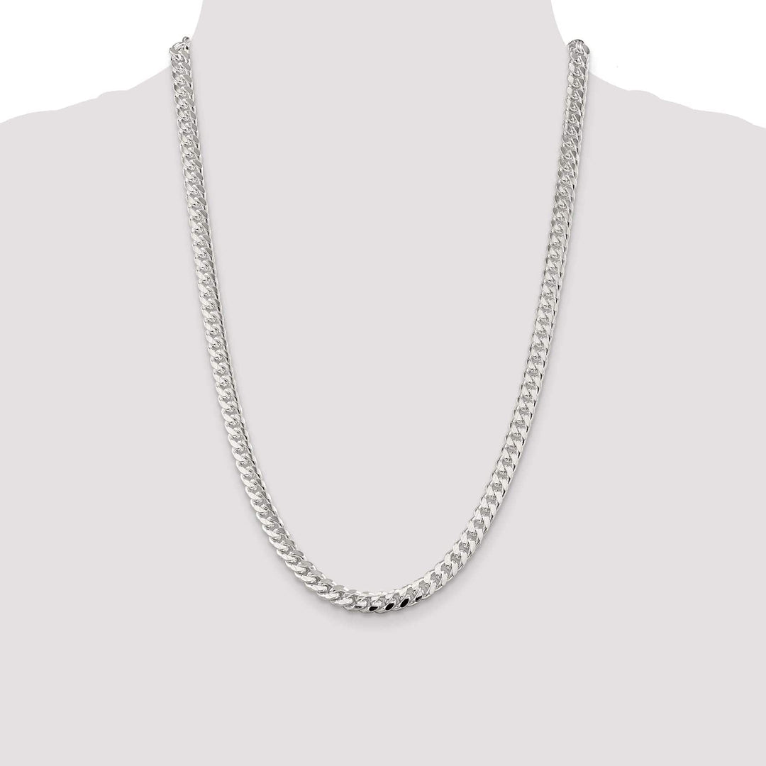 Lovely Rita's Bracelets Silver 7.00-mm Solid Domed Link Curb Chain
