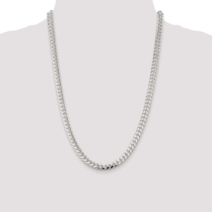 Lovely Rita's Bracelets Silver 7.00-mm Solid Domed Link Curb Chain