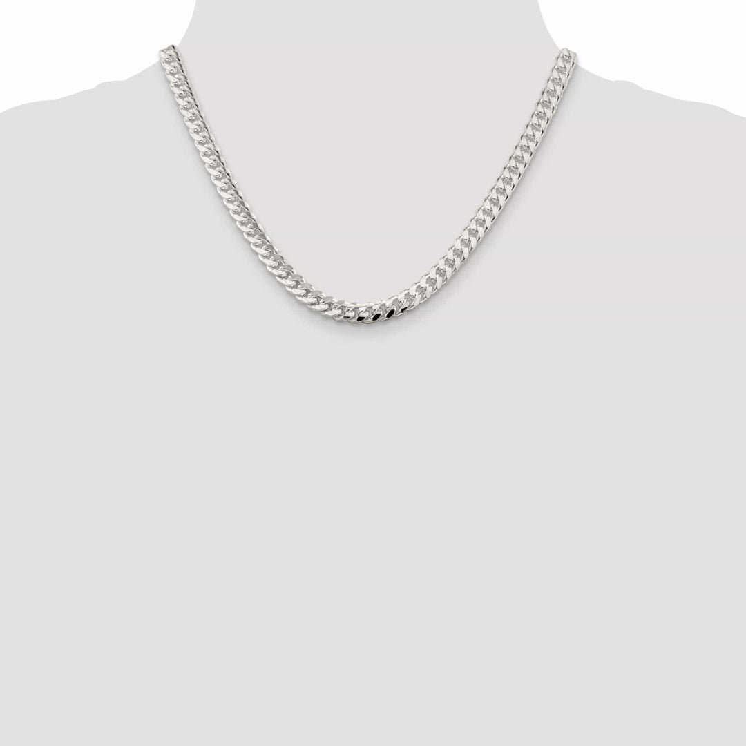 Lovely Rita's Bracelets Silver 7.00-mm Solid Domed Link Curb Chain