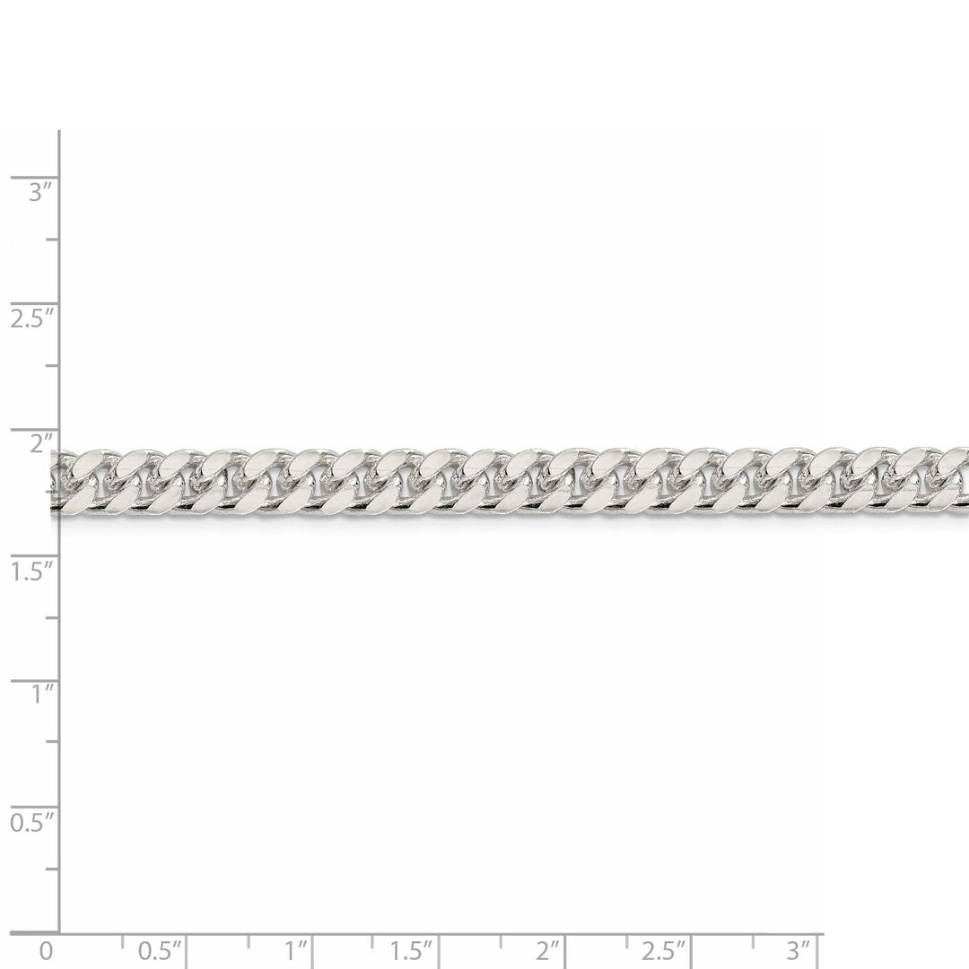 Lovely Rita's Bracelets Silver 7.00-mm Solid Domed Link Curb Chain
