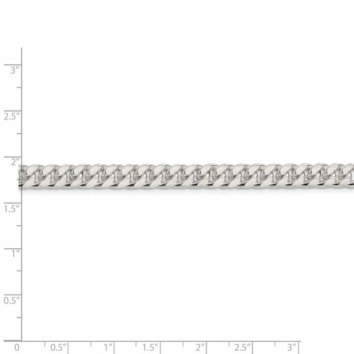 Lovely Rita's Bracelets Silver 7.00-mm Solid Domed Link Curb Chain