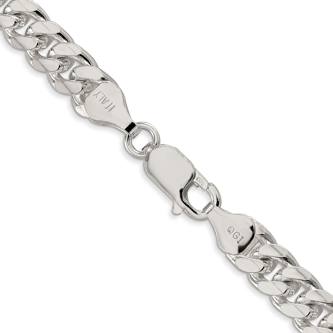 Lovely Rita's Bracelets Silver 7.00-mm Solid Domed Link Curb Chain