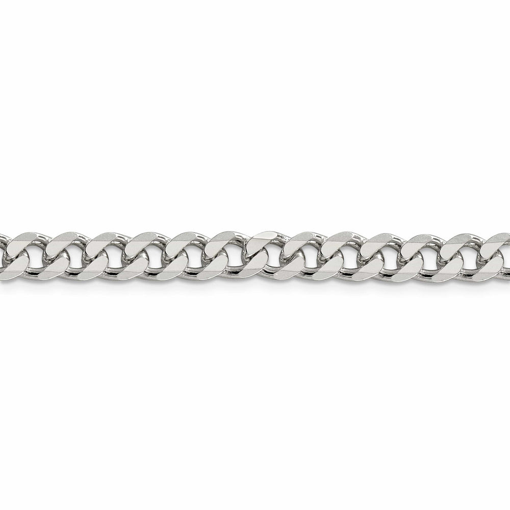 Lovely Rita's Bracelets Silver 7.00-mm Solid Pave Link Curb Chain