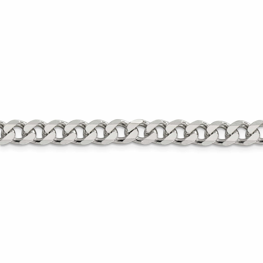 Lovely Rita's Bracelets Silver 7.00-mm Solid Pave Link Curb Chain