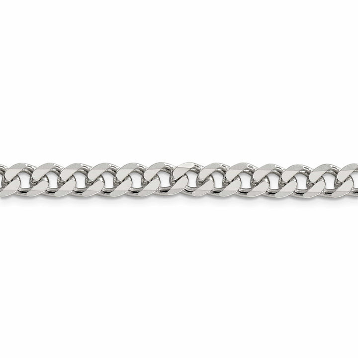 Lovely Rita's Bracelets Silver 7.00-mm Solid Pave Link Curb Chain