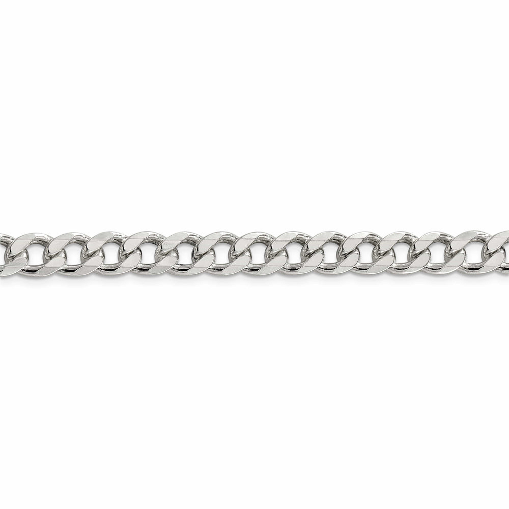 Lovely Rita's Bracelets Silver 8.00-mm Solid Pave Link Curb Chain