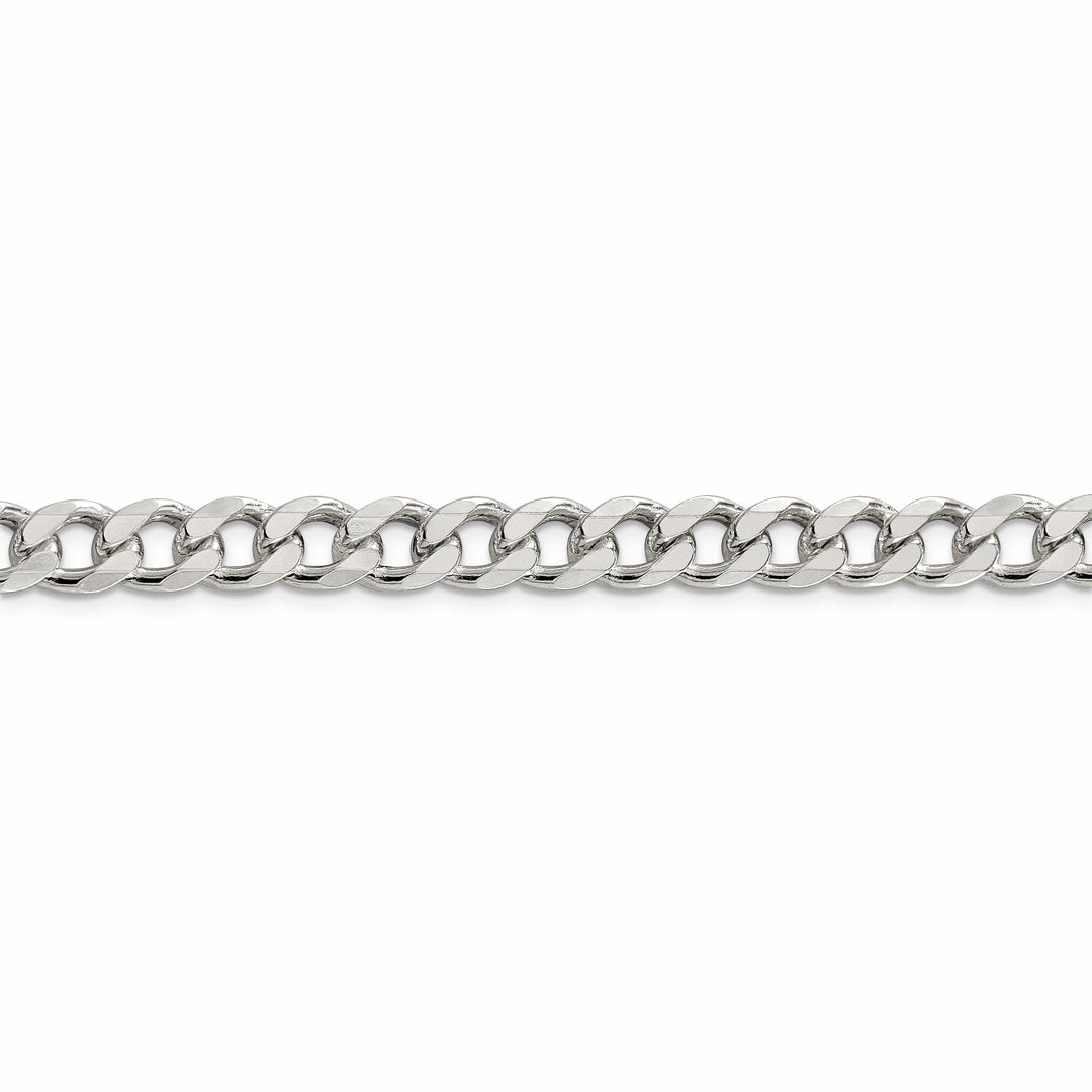 Lovely Rita's Bracelets Silver 8.00-mm Solid Pave Link Curb Chain