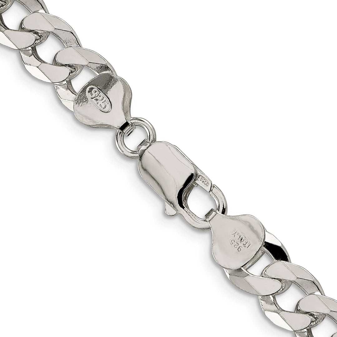 Lovely Rita's Bracelets Silver 8.50-mm Solid Beveled Link Curb Chain