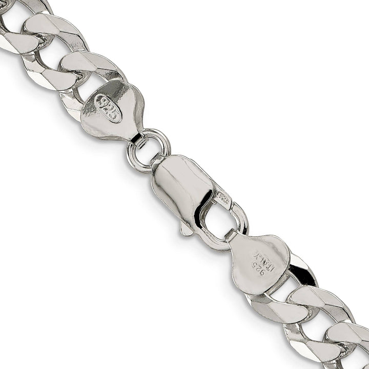 Lovely Rita's Bracelets Silver 8.50-mm Solid Beveled Link Curb Chain