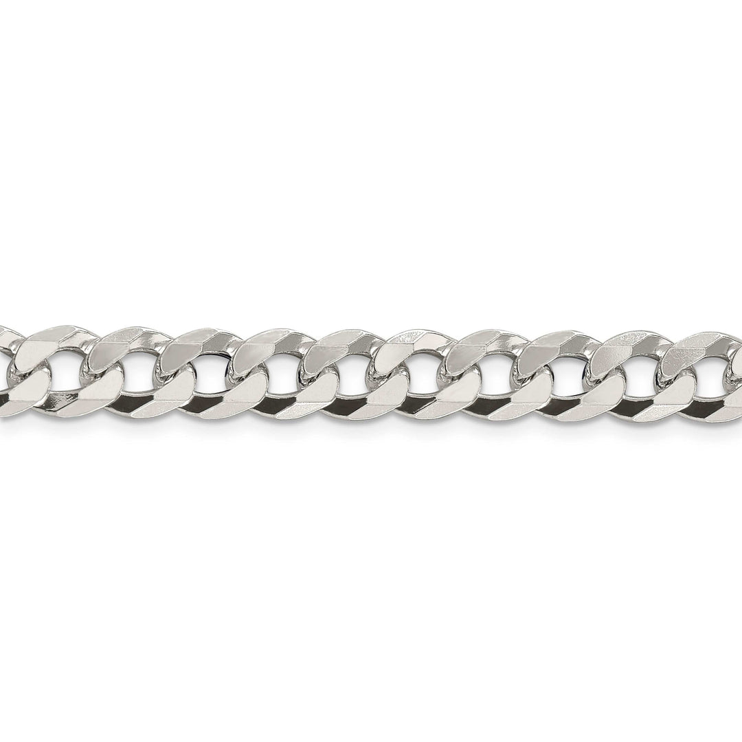 Lovely Rita's Bracelets Silver 8.50-mm Solid Beveled Link Curb Chain