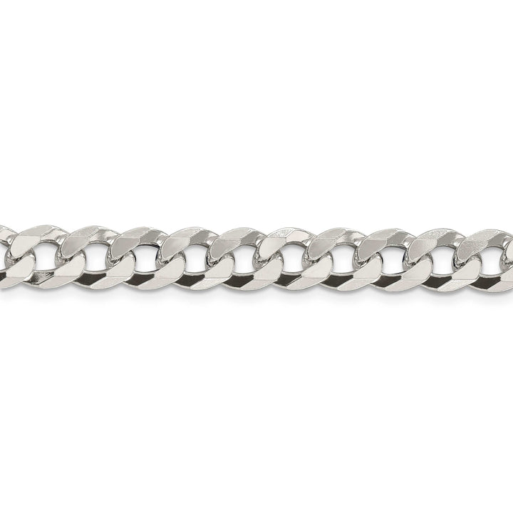 Lovely Rita's Bracelets Silver 8.50-mm Solid Beveled Link Curb Chain