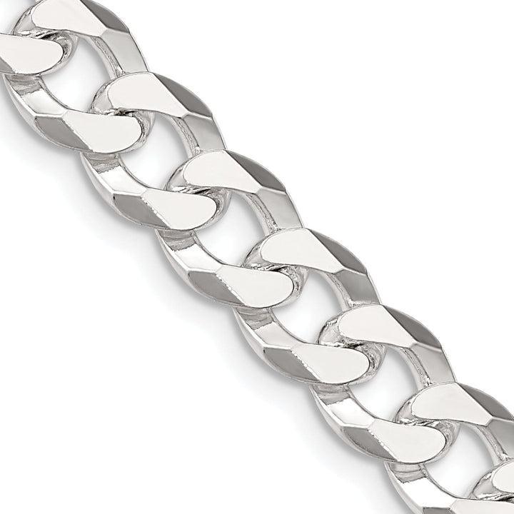 Lovely Rita's Bracelets Silver 8.50-mm Solid Beveled Link Curb Chain