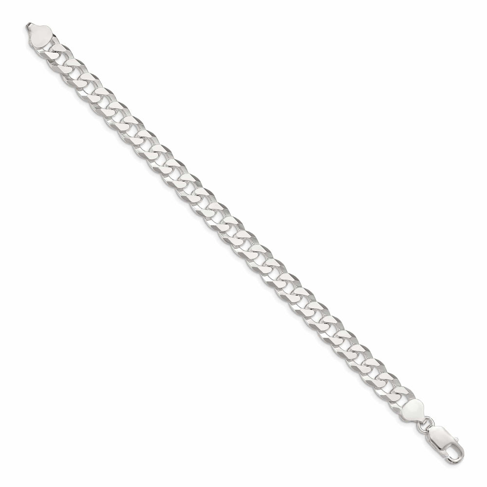 Lovely Rita's Bracelets Silver 8.50-mm Solid Beveled Link Curb Chain