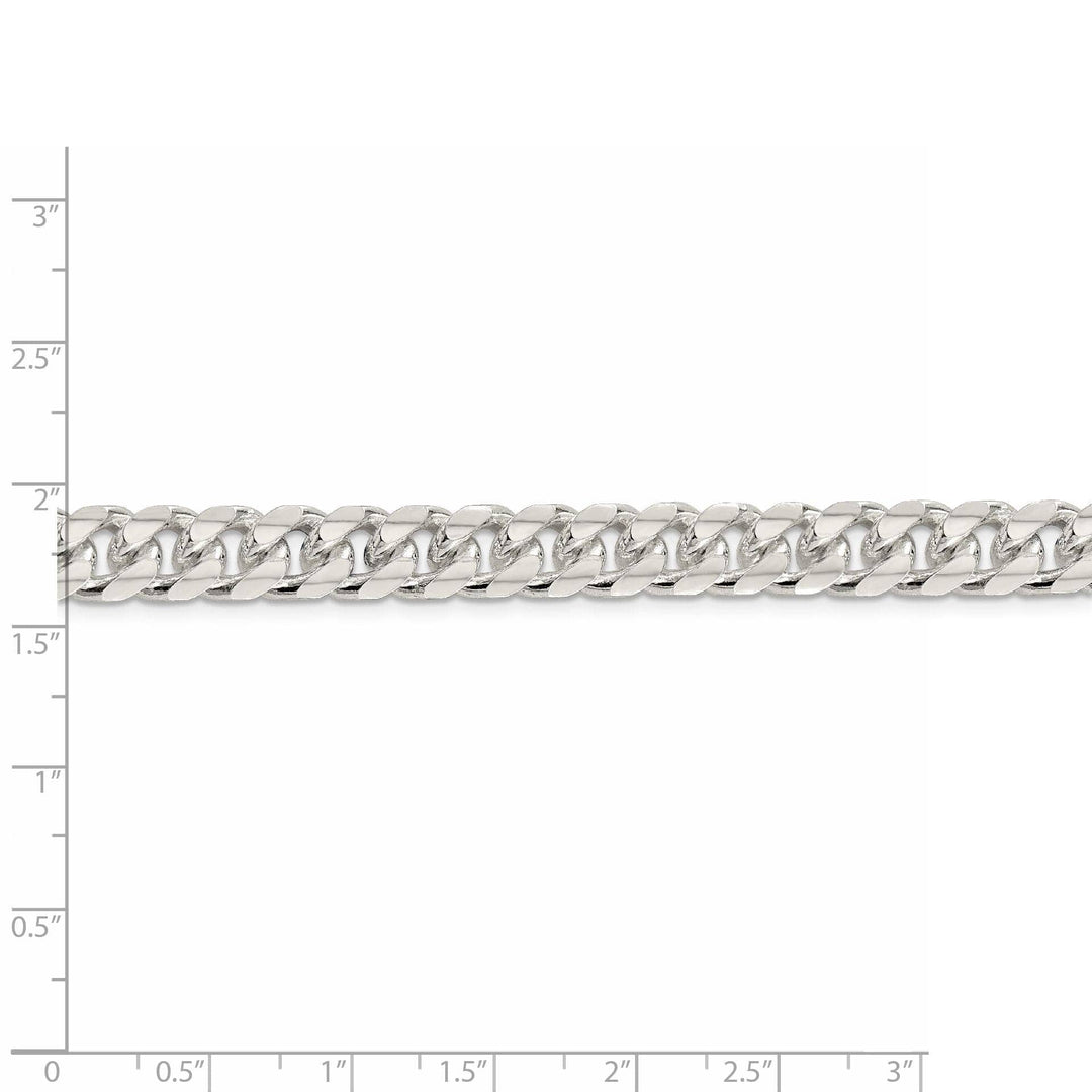 Lovely Rita's Bracelets Silver 8.50-mm Solid Domed Link Curb Chain